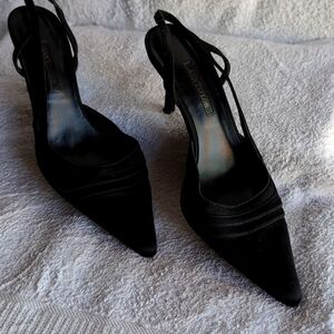 Ann Klein, Sateen , Evening, Slingbacks